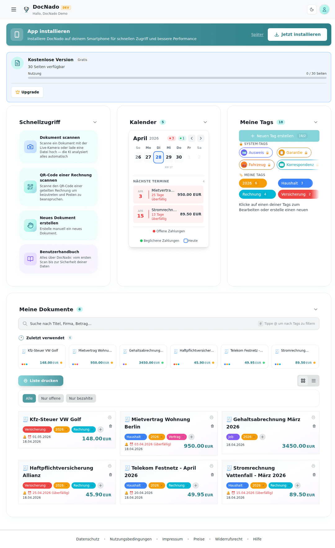 DocNado Dashboard