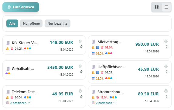 Dokumentenliste