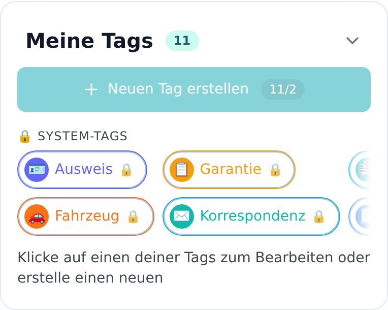 Tag-Verwaltung